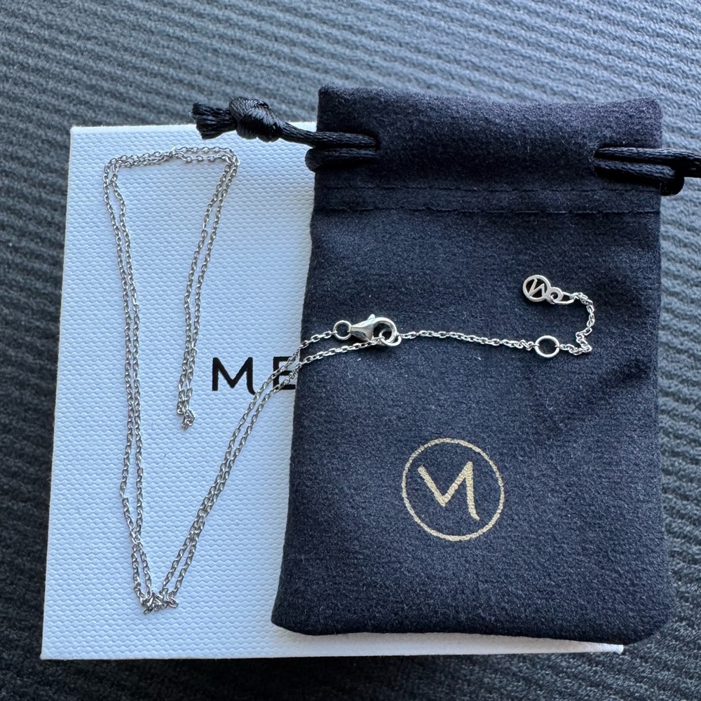 MEJURI 14k white gold necklace